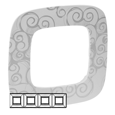 Рамка 4 поста - Valena Allure - нарцисс хром