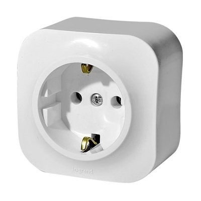 Розетка 2К+З без шторок - Forix - белый