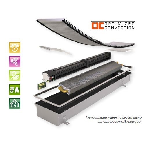 Внутрипольный конвектор с вентилятором - PKOC-120/07/28 -11U13P0-R1 - Licon