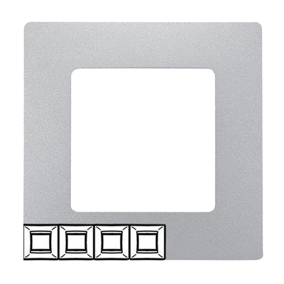 Рамка 4 поста - Niloe/Etika - алюминий