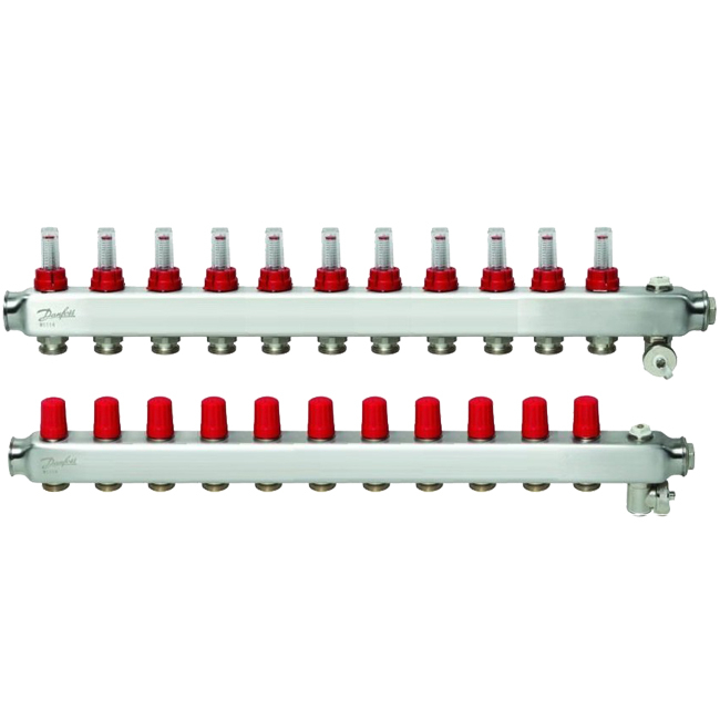 Коллектор из нержавеющей SSM-F стали с расходомерами - Manifold 11+11