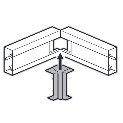 Внутренний неизменяемый угол 90° - для кабель-каналов DLP-S 130x50