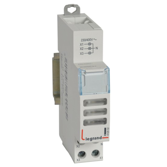 Светодиодный индикатор - 1 модуль 3 белых светодиода