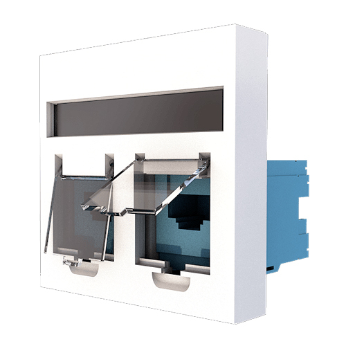 Двойная розетка RJ45 6 UTP - JSL Electro - белый