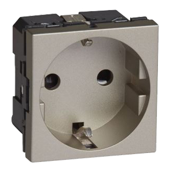 Розетка 2P+E - 2 модуля - Arteor - Champagne