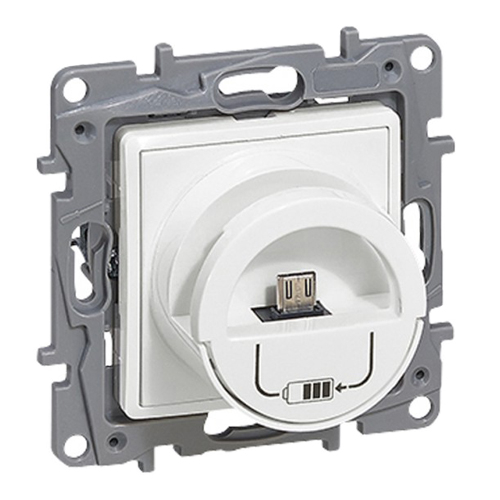 Розетка dock micro USB 2400 мА - Niloe - белый