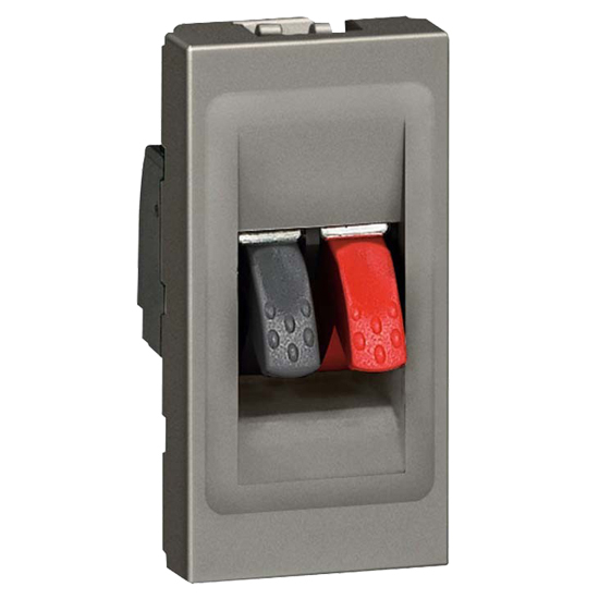 Розетка для колонок - 1 модуль - Arteor - Magnesium