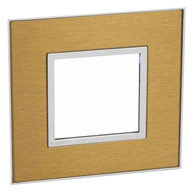 Рамка 2 модуля - Arteor - Gold Brass