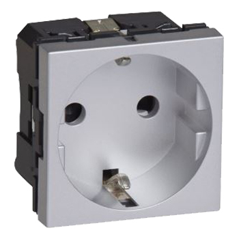 Розетка 2P+E - 2 модуля - Arteor - Soft Aluminum