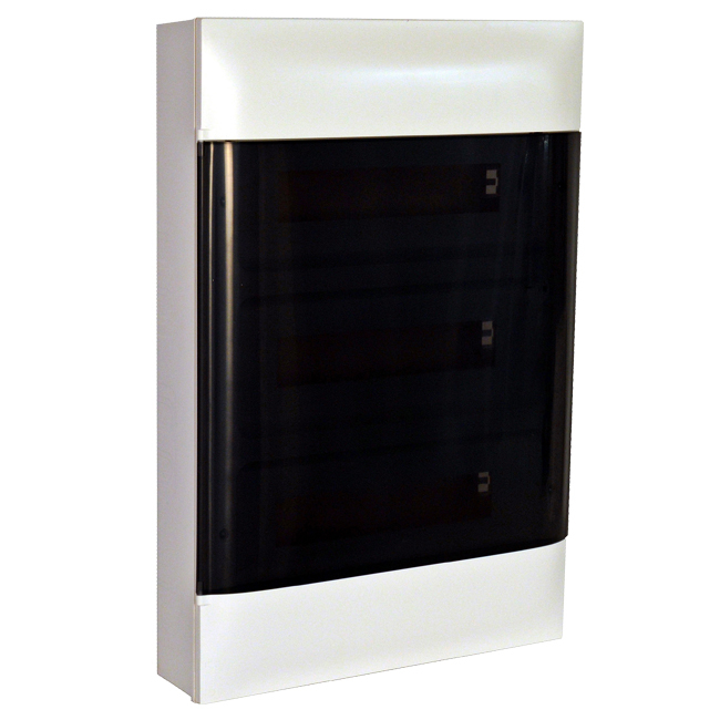 Щиток накладной - Practibox S - 36 модулей - дымчатая дверь