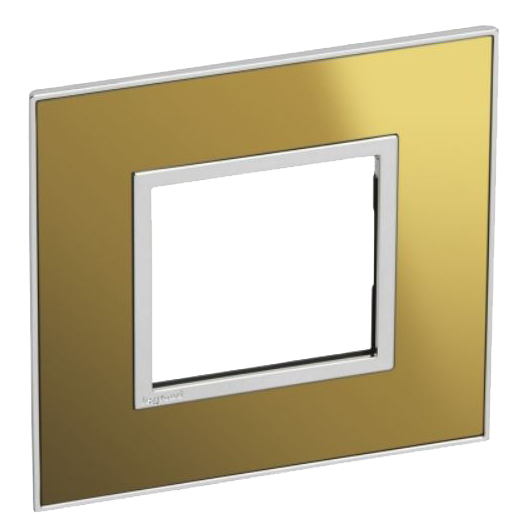 Рамка 2 модуля - Arteor - Reflective Gold