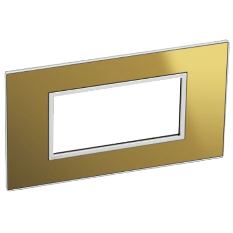 Рамка 4 модуля - Arteor - Reflective Gold