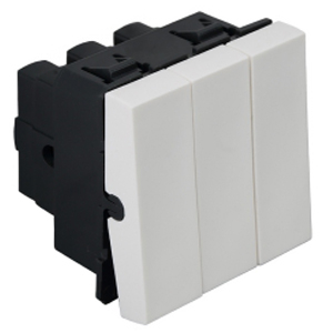 Переключатель с выключателем - 2 модуля - Arteor - White