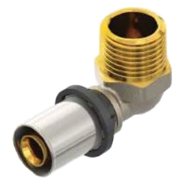 Пресс-угол с наружной резьбой 20х1/2'' - F.I.V. - никелированный