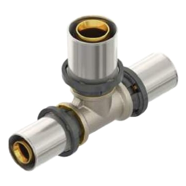 Пресс-тройник 20x16x20 - F.I.V. - никелированный