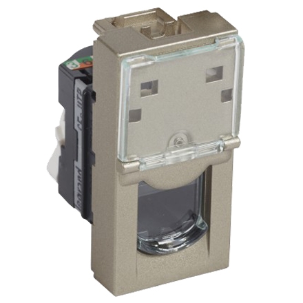 Розетка RJ45 5e UTP - 1 модуль - Arteor - Champagne