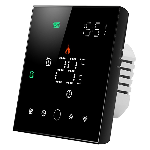 Терморегулятор для теплого пола 16A/3A - черный