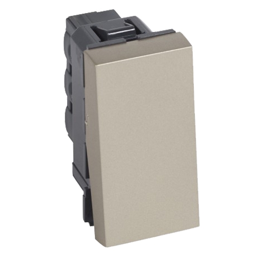 Выключатель одноклавишный 6AX - 1 модуль - Arteor - Champagne