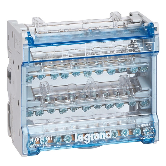 Модульный распределительный блок - 10 подключений 125A