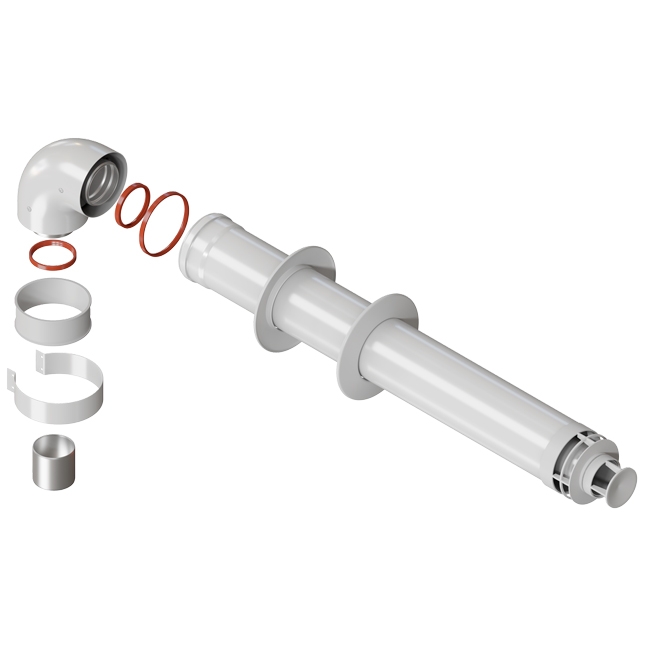 Коаксиальный дымоход 60/100 мм - длина 900 мм - Krats