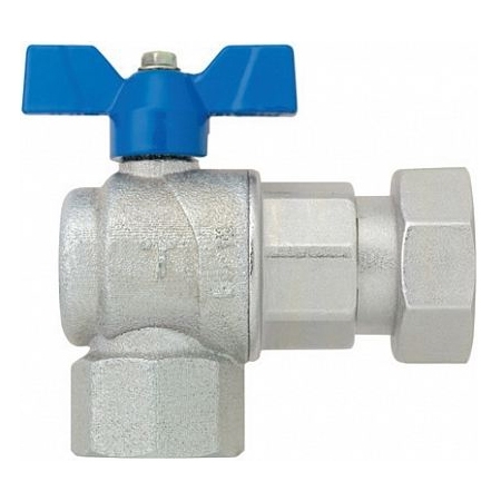 Шаровой угловой кран с внутренней резьбой 3/4''x1'', синий - F.I.V.