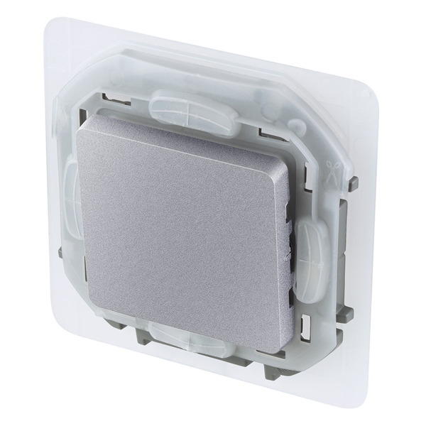 Переключатель одноклавишный IP44 - Inspiria - алюминий