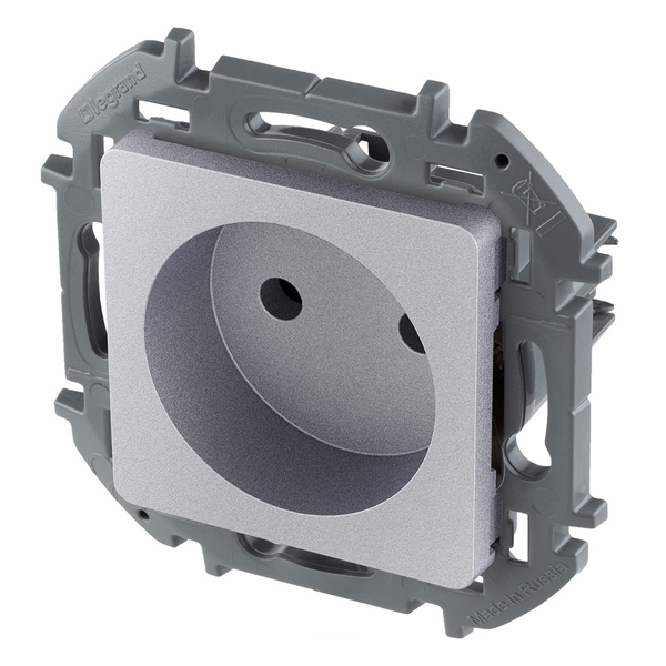 Розетка 2К - Inspiria - алюминий