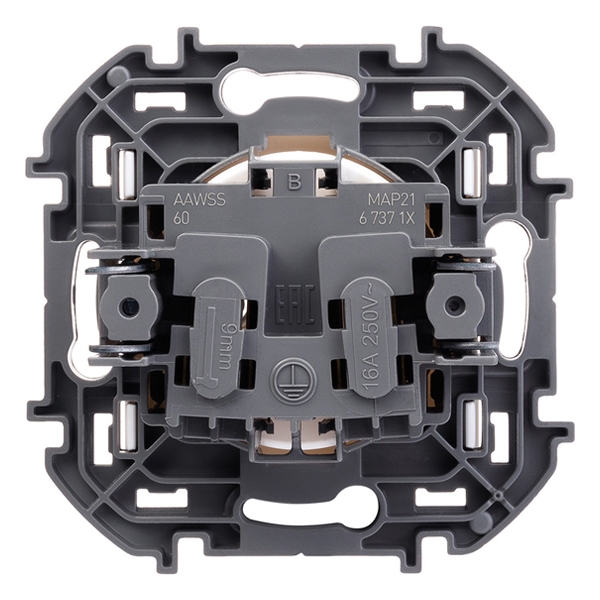 Розетка 2К - Inspiria - алюминий