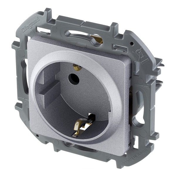 Розетка 2К+З - Inspiria - алюминий