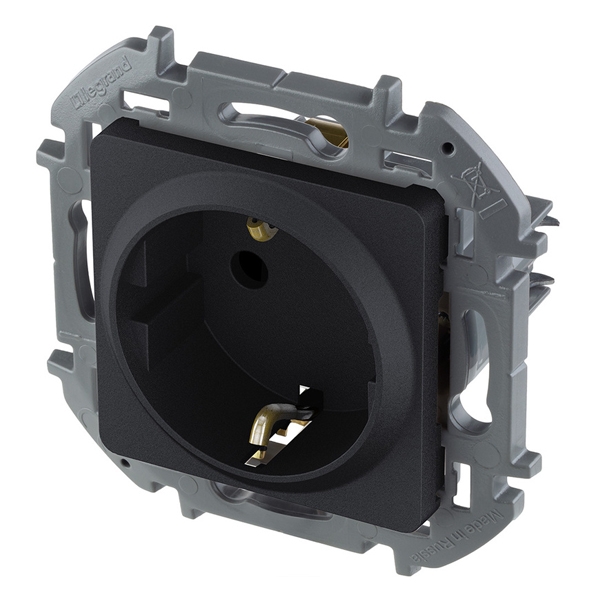 Розетка 2К+З - Inspiria - антрацит