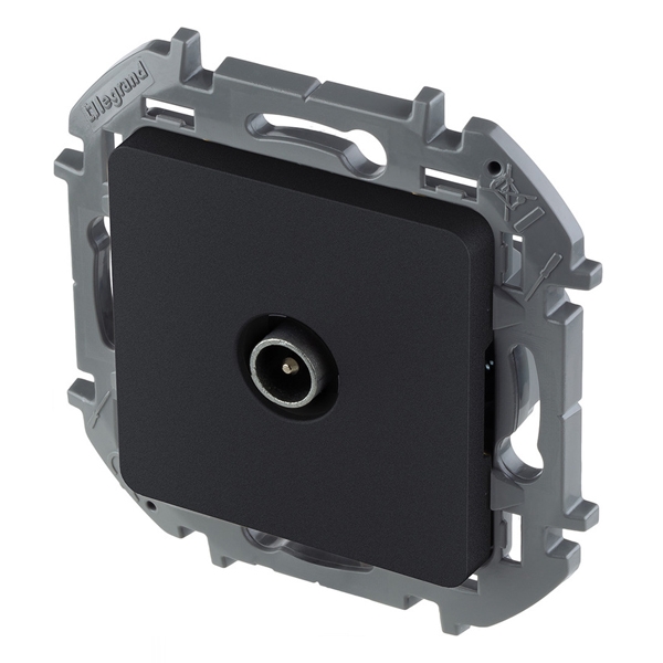 Розетка TV ''звезда'' - 2 дБ, 0-2400 мГц - Inspiria - антрацит