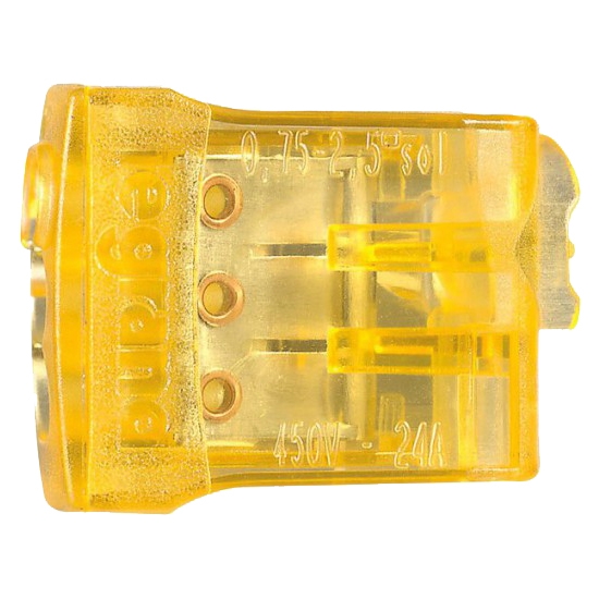 Пружинный клеммник Nylbloc auto для 3 клемм - 24A - 450 В - оранжевый