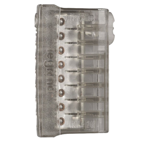 Пружинный клеммник Nylbloc auto для 8 клемм - 24A - 450В - серый