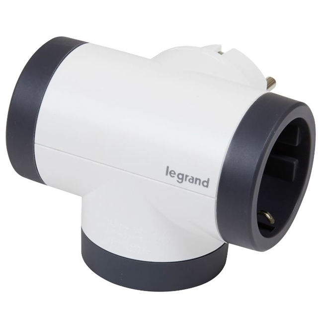 Многорозеточный блок 2 x 2К+3 с USB A+C - Legrand Элиум - белый