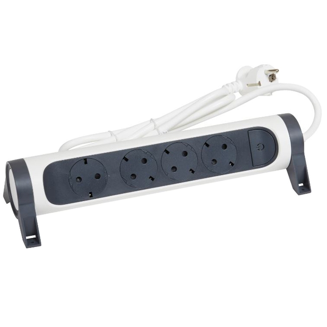 Многорозеточный блок ''Комфорт'' 4 x 2К+З - с кабелем длиной 1,5 м