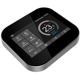 Термостат для водяных теплых полов с WiFi - черный
