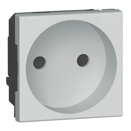 Розетка 2P - 2 модуля - Arteor - Soft Aluminum