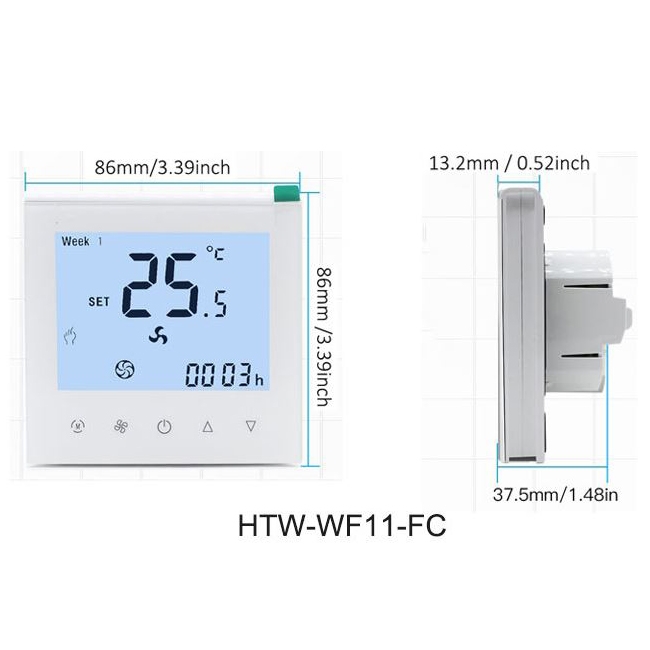 Термостат для фанкойла WF11 - черный