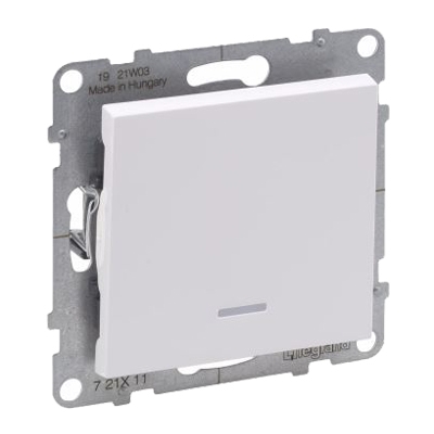 Выключатель одноклавишный с подсветкой/индикацией - Suno - белый