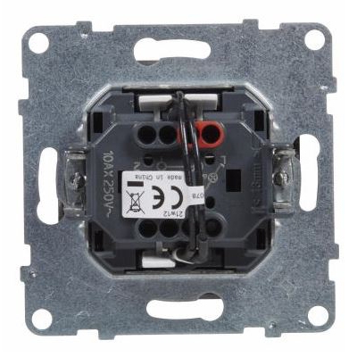 Переключатель одноклавишный с подсветкой/индикацией - Suno - алюминий