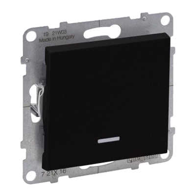 Переключатель одноклавишный с подсветкой/индикацией - Suno - антрацит