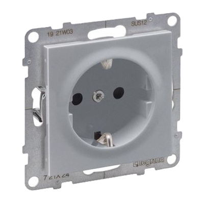 Розетка 2К+З - Suno - алюминий