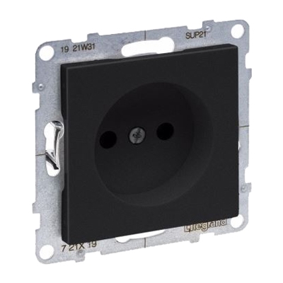 Розетка 2К со шторками - Suno - антрацит