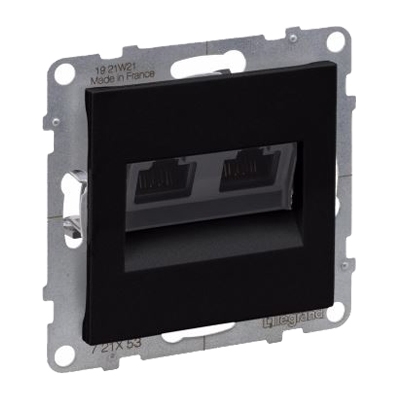 Розетка 2xRJ45 6 UTP - Suno - антрацит