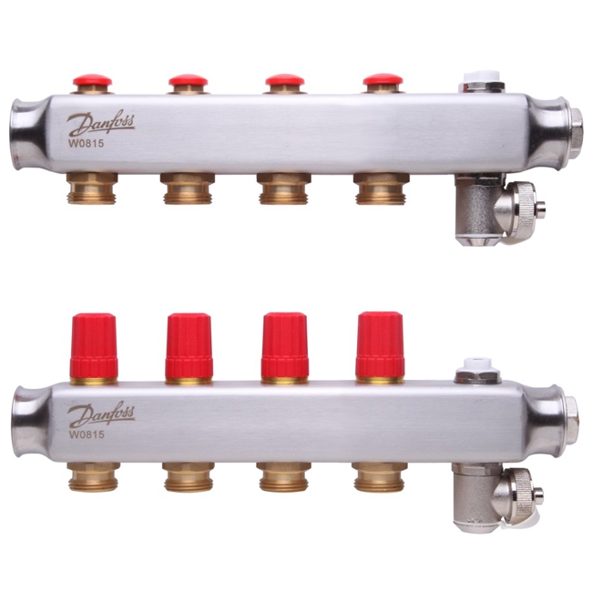 Коллектор из нержавеющей SSM-F стали - Manifold 4+4