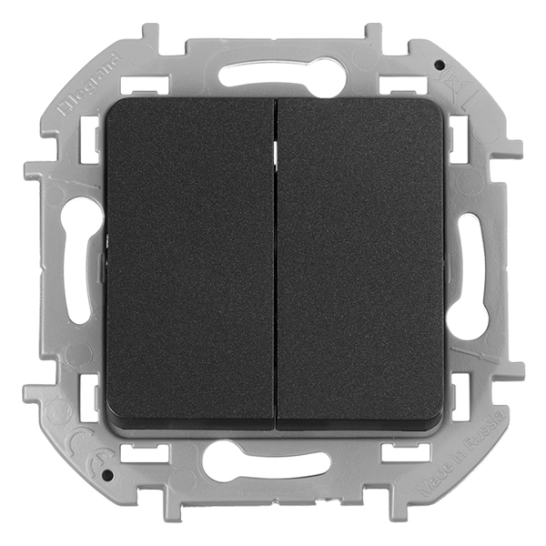 Выключатель двухклавишный - Inspiria - антрацит