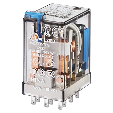 Реле промежуточное Finder - 3 перекидных контакта, 10А 230В AC