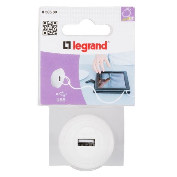 Зарядное устройство USB - Legrand - 230В, 1,5А, 5В - белый