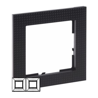 Рамка 2 поста - Suno - brushed black