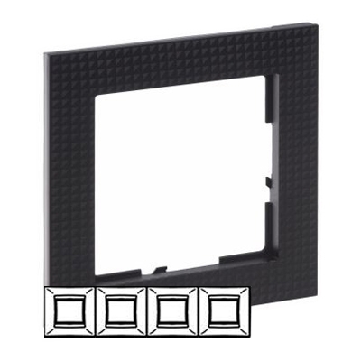 Рамка 4 поста - Suno - brushed black